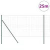 Kerítés oszlopokkal Zöld 1.2 x 25 m Acél