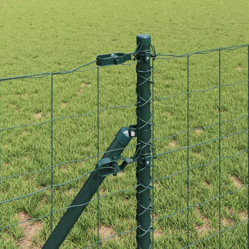 Kerítés oszlopokkal Zöld 0.4 x 50 m Acél
