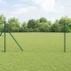 Kerítés oszlopokkal Zöld 1.2 x 10 m Acél