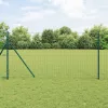 Kerítés oszlopokkal Zöld 1.4 x 10 m Acél