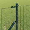 Kerítés oszlopokkal Zöld 1.4 x 10 m Acél