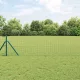 Kerítés oszlopokkal Zöld 0,6 x 25 m Acél