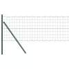 Kerítés oszlopokkal Zöld 0,6 x 25 m Acél