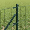 Kerítés oszlopokkal Zöld 0,6 x 25 m Acél