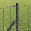 Kerítés oszlopokkal Szürke 1.2 x 10 m Acél