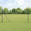 Kerítés oszlopokkal Szürke 1 x 10 m Acél