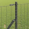 Kerítés oszlopokkal Szürke 1.4 x 10 m Acél