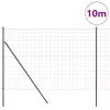Kerítés oszlopokkal Szürke 1.6 x 10 m Acél