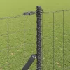 Kerítés oszlopokkal Szürke 1.6 x 10 m Acél