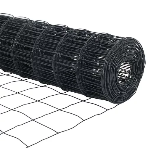 Kerítés oszlopokkal Szürke 1.6 x 10 m Acél
