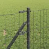 Kerítés oszlopokkal Szürke 0.8 x 25 m Acél