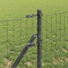 Kerítés oszlopokkal Szürke 0,4 x 25 m Acél