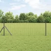 Kerítés oszlopokkal Szürke 0,6 x 25 m Acél