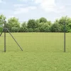 Kerítés oszlopokkal Szürke 1.4 x 10 m Acél