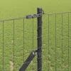 Kerítés oszlopokkal Szürke 1.4 x 10 m Acél