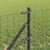 Kerítés oszlopokkal Szürke 0.4 x 50 m Acél