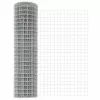 Kerítés oszlopokkal Ezüst 1 x 10 m Acél
