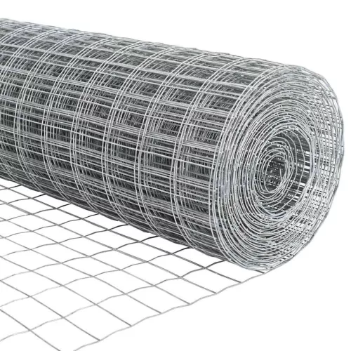 Kerítés oszlopokkal Ezüst 1.2 x 10 m Acél