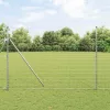 Kerítés oszlopokkal Ezüst 1.5 x 10 m Acél