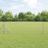 Kerítés oszlopokkal Szürke 0,4 x 25 m Acél