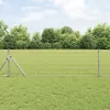 Kerítés oszlopokkal Ezüst 0.8 x 25 m Acél