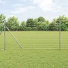 Kerítés oszlopokkal Ezüst 1 x 25 m Acél