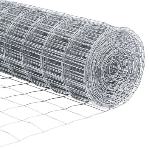 Kerítés oszlopokkal Ezüst 1 x 25 m Acél