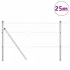 Kerítés oszlopokkal Ezüst 0,6 x 25 m Acél