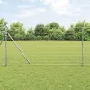 Kerítés oszlopokkal Ezüst 1 x 25 m Acél