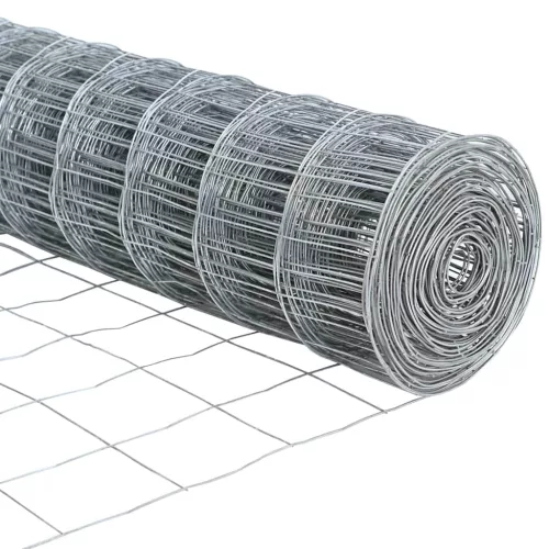 Kerítés oszlopokkal Ezüst 1.2 x 25 m Acél