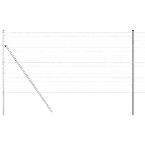 Kerítés oszlopokkal Ezüst 1.2 x 25 m Acél