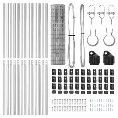 Kerítés oszlopokkal Ezüst 1.2 x 25 m Acél