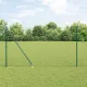 Kerítés oszlopokkal Zöld 1.5 x 10 m Acél