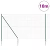 Kerítés oszlopokkal Zöld 1.5 x 10 m Acél