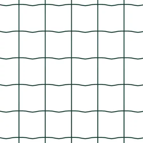 Kerítés oszlopokkal Zöld 1.6 x 10 m Acél
