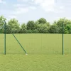 Kerítés oszlopokkal Zöld 1.6 x 10 m Acél