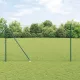 Kerítés oszlopokkal Zöld 1.6 x 10 m Acél