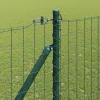 Kerítés oszlopokkal Zöld 1.6 x 10 m Acél