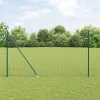 Kerítés oszlopokkal Zöld 1.6 x 10 m Acél