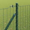 Kerítés oszlopokkal Zöld 1.6 x 10 m Acél