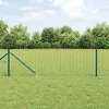 Kerítés oszlopokkal Zöld 0,6 x 10 m Acél