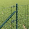 Kerítés oszlopokkal Zöld 0,6 x 25 m Acél