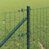 Kerítés oszlopokkal Zöld 0,4 x 25 m Acél