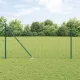 Kerítés oszlopokkal Zöld 1 x 25 m Acél