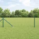 Kerítés oszlopokkal Zöld 0.8 x 25 m Acél