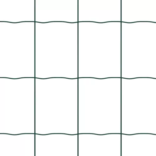 Kerítés oszlopokkal Zöld 0.8 x 25 m Acél