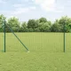 Kerítés oszlopokkal Zöld 1 x 25 m Acél