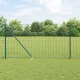 Kerítés oszlopokkal Zöld 1 x 25 m Acél