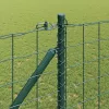 Kerítés oszlopokkal Zöld 1 x 25 m Acél
