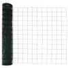 Kerítés oszlopokkal Zöld 1 x 25 m Acél